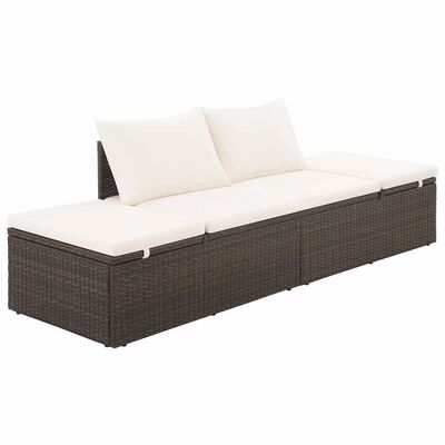 vidaXL Garden Bed Brown 195x60 cm Poly Rattan, brown vidaXL Garden Bed Brown 195x60 cm Poly Rattan