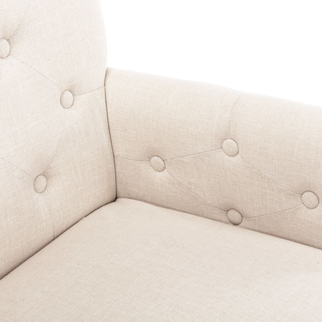 vidaXL Dining Chairs with Armrests 4 pcs Beige Fabric