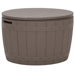 vidaXL 3-in-1 Garden Storage Box Light Brown Polypropylene