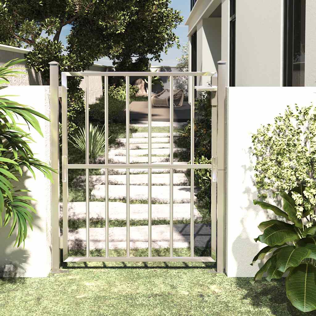 vidaXL Garden Gate 100x125 cm Stainless Steel