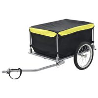 vidaXL Bike Trailer Black and Yellow 65 kg, black and yellow vidaXL Bike Trailer Black and Yellow 65 kg