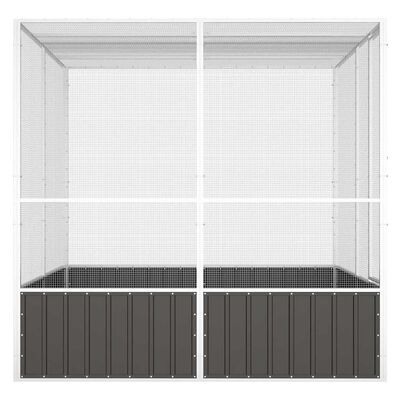 vidaXL Bird Cage Anthracite 213.5x217.5x211.5 cm Galvanised Steel, anthracite vidaXL Bird Cage Anthracite 213.5x217.5x211.5 cm Galvanised Steel