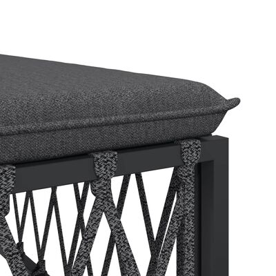 vidaXL 2 Piece Garden Lounge Set with Cushions Anthracite Steel