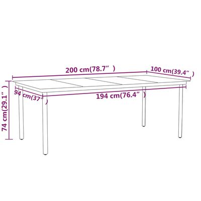 vidaXL 9 Piece Garden Dining Set Black,  vidaXL 9 Piece Garden Dining Set Black