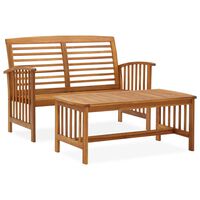 vidaXL 2 Piece Garden Lounge Set Solid Acacia Wood,  vidaXL 2 Piece Garden Lounge Set Solid Acacia Wood