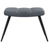 vidaXL Relaxing Chair with a Stool Dark Grey Velvet