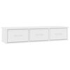 vidaXL Wall-mounted Drawer Shelf White 88x26x18.5 cm Engineered Wood