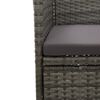 vidaXL 3 Piece Garden Dining Set Grey Poly Rattan and Acacia Wood