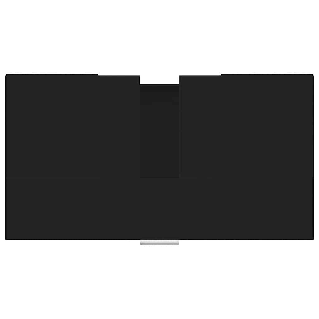 vidaXL Bathroom Cabinet Black 60x32x53.5 cm Engineered Wood