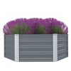 vidaXL Raised Garden Bed 129x129x45 cm Galvanised Steel Grey