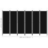 vidaXL 6-Panel Room Divider Black 300x180 cm