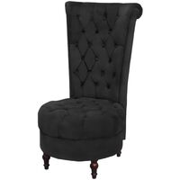 vidaXL High Back Sofa Chair Black Fabric, black vidaXL High Back Sofa Chair Black Fabric