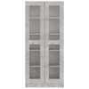 vidaXL Vitrine Cabinet Concrete Grey 82.5x30.5x185 cm Engineered Wood