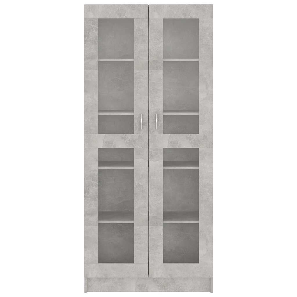 vidaXL Vitrine Cabinet Concrete Grey 82.5x30.5x185 cm Engineered Wood
