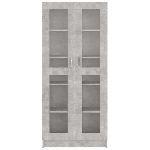 vidaXL Vitrine Cabinet Concrete Grey 82.5x30.5x185 cm Engineered Wood