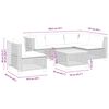 vidaXL 6 Piece Garden Sofa Set with Cushions Grey Poly Rattan