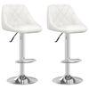 vidaXL Bar Stools 2 pcs White Faux Leather