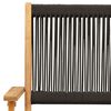 vidaXL Folding Garden Chairs 4 pcs Black Solid Wood Acacia
