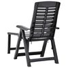 vidaXL Folding Sun Lounger Plastic Anthracite