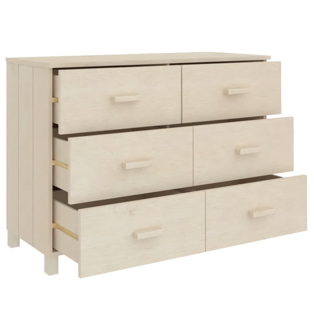 vidaXL Sideboard HAMAR Honey Brown 113x40x80 cm Solid Wood Pine
