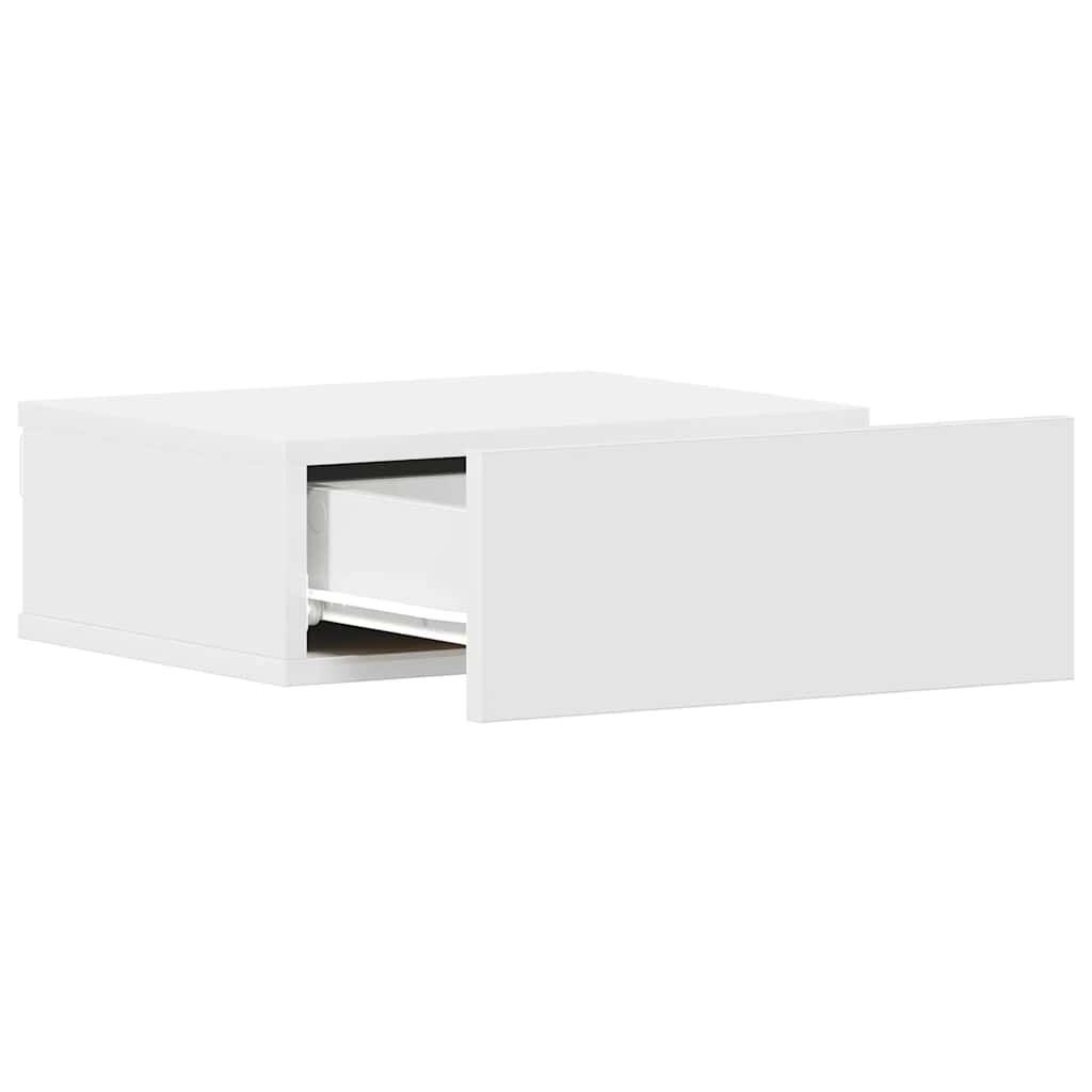 vidaXL Floating Nightstand White 40x30x15cm Engineered Wood