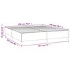vidaXL Bed Frame without Mattress Cream 180x200 cm Super King Fabric