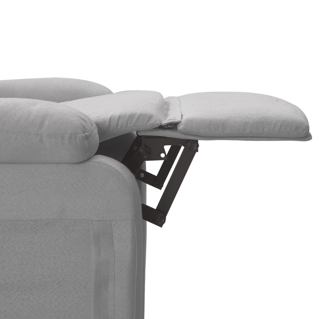 vidaXL Recliner Chair Light Grey Fabric