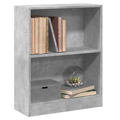 vidaXL Bookshelf Concrete Grey 60x24x76 cm Engineered Wood