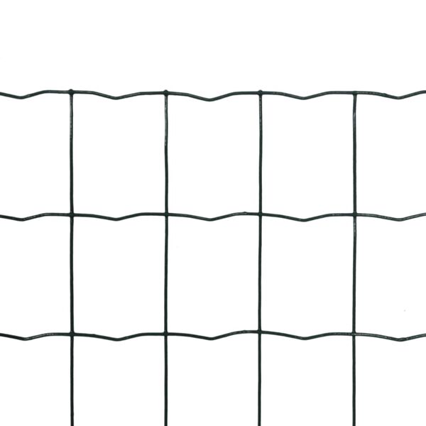 vidaXL Euro Fence Steel 10x1.0 m Green