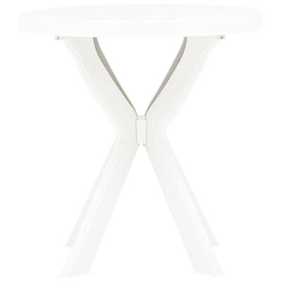 vidaXL Bistro Table White Ø70 cm Plastic, white vidaXL Bistro Table White Ø70 cm Plastic