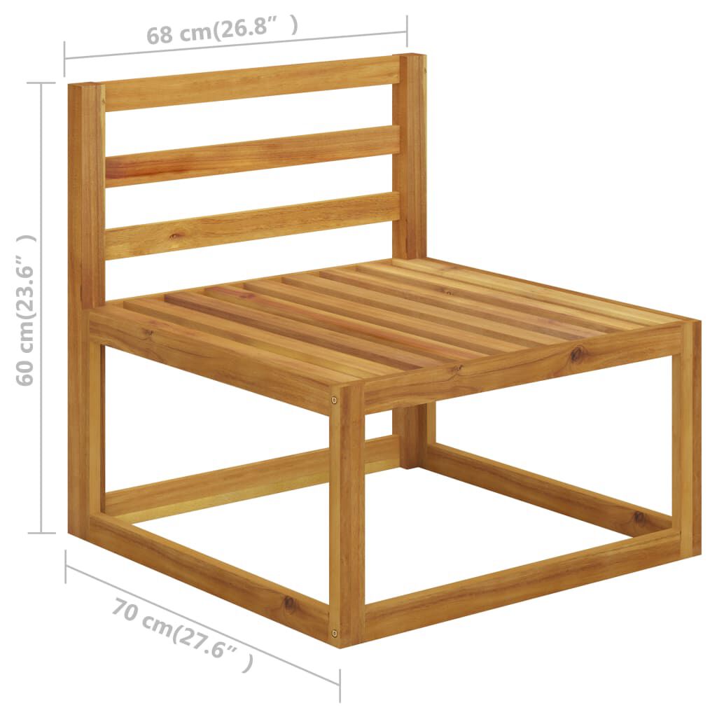 vidaXL 12 Piece Garden Lounge Set with Cushion Solid Acacia Wood