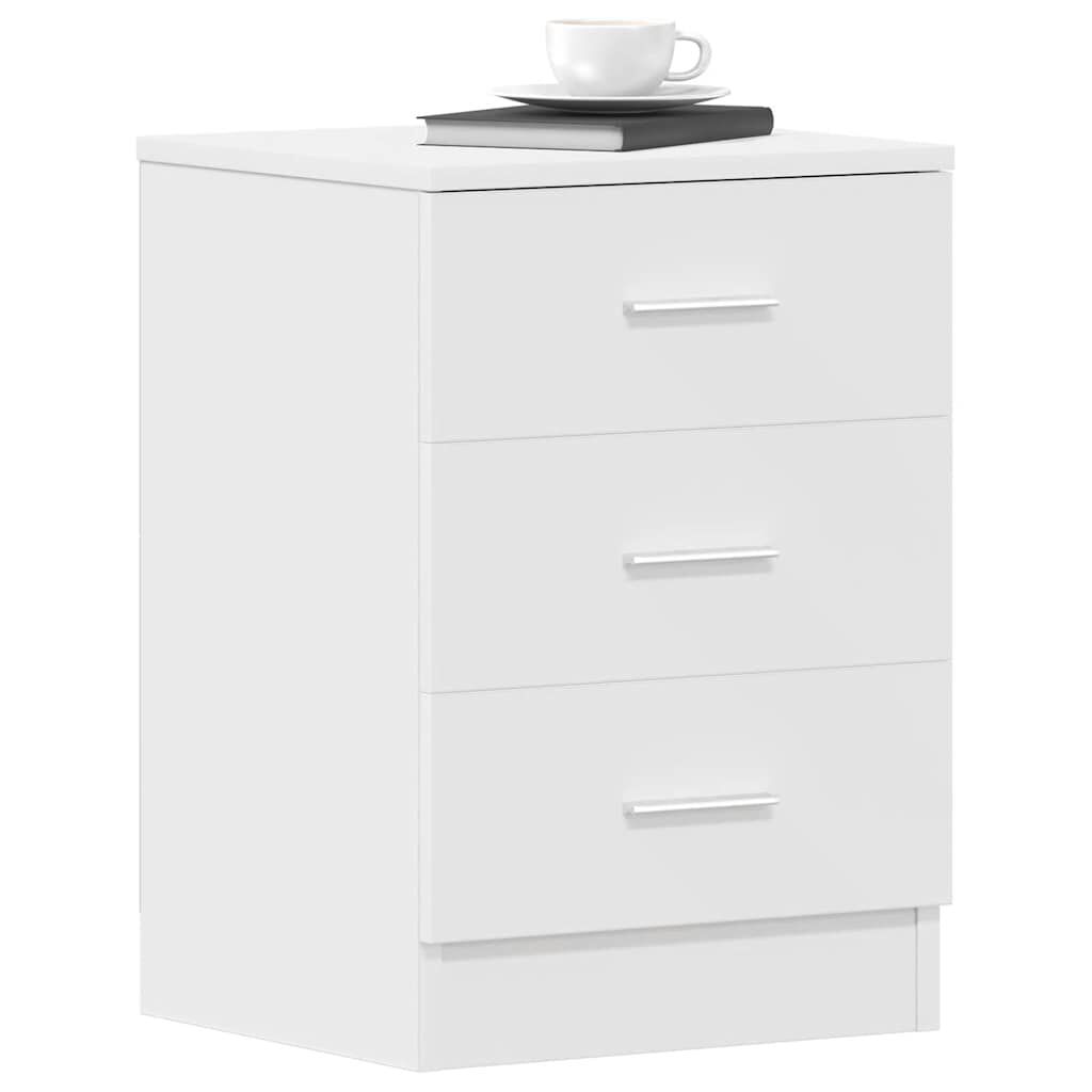 vidaXL Bedside Cabinets 2 pcs White 38x35x56 cm Engineered Wood