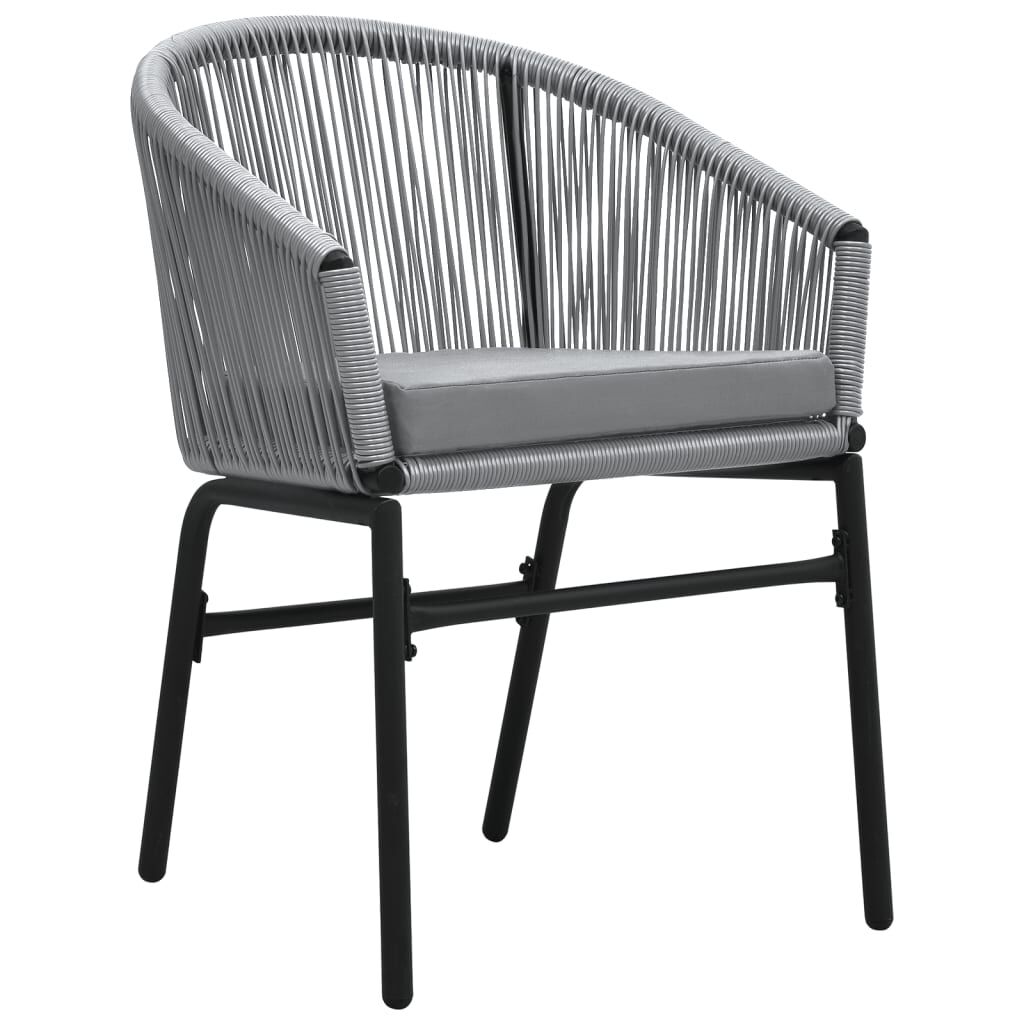vidaXL 7 Piece Garden Dining Set Grey