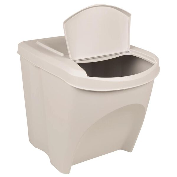 vidaXL Stackable Garbage Bin Boxes 3 pcs White 75 L Polypropylene