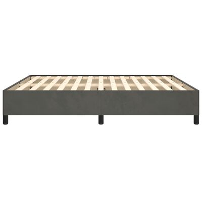 vidaXL Bed Frame without Mattress Dark Grey 180x200 cm Super King Velvet, dark grey vidaXL Bed Frame without Mattress Dark Grey 180x200 cm Super King Velvet