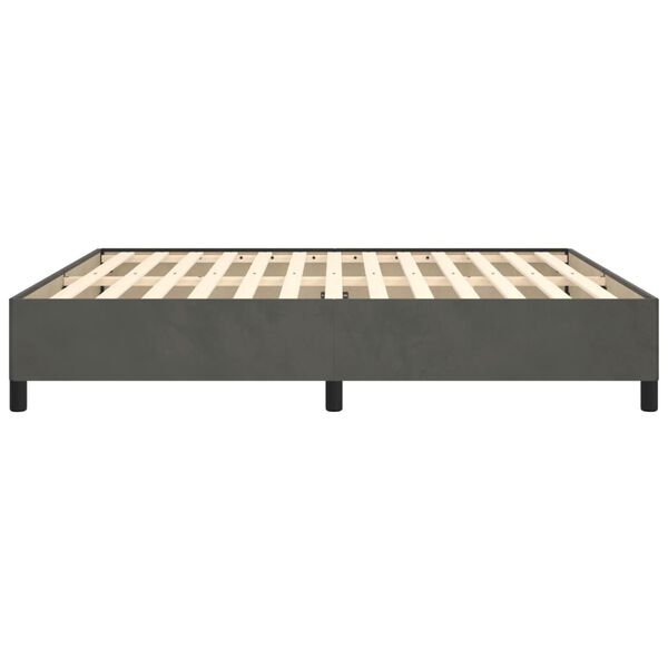 vidaXL Bed Frame without Mattress Dark Grey 180x200 cm Super King Velvet