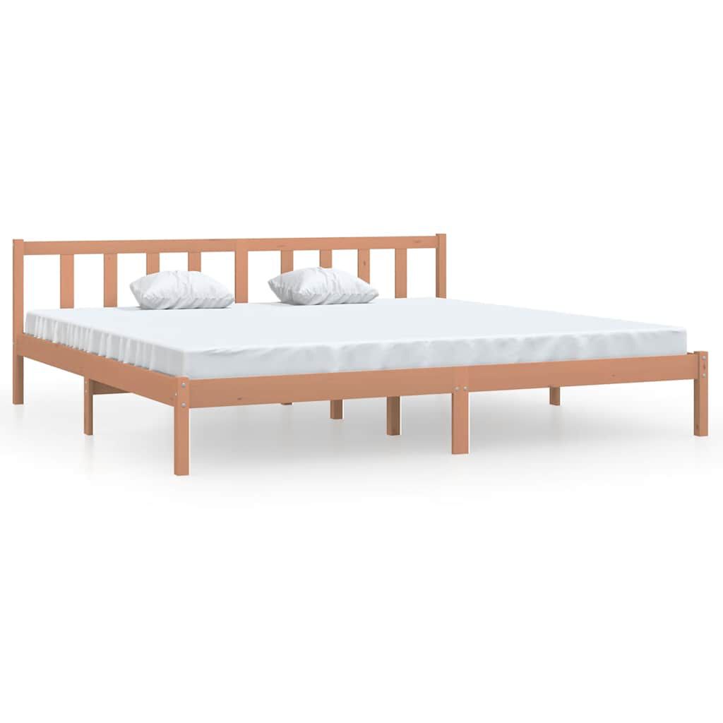 vidaXL Bed Frame without Mattress Honey Brown Solid Wood 200x200 cm