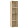 vidaXL Book Cabinet | Sonoma Oak | Engineered wood | Medium