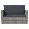vidaXL 8 Piece Garden Lounge Set with Cushions Poly Rattan Grey