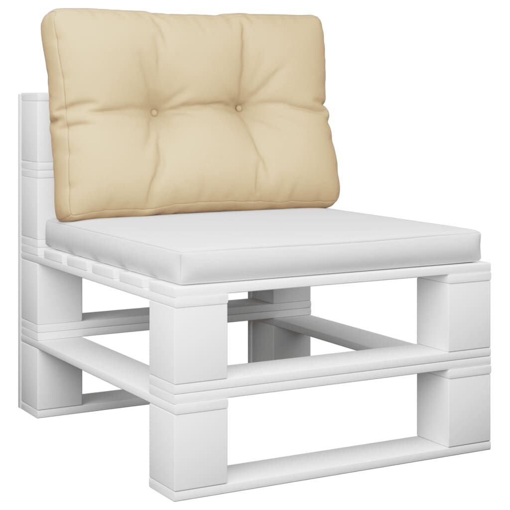 vidaXL Pallet Cushion Beige 50x40x12 cm Fabric