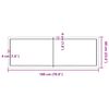 vidaXL Wall Shelf Light Brown 180x60x(2-4) cm Treated Solid Wood Oak