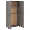 vidaXL Wardrobe HAMAR Light Grey 89x50x180 cm Solid Wood Pine