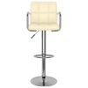 vidaXL Bar Stool Cream Faux Leather