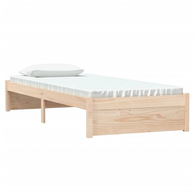 vidaXL Bed Frame without Mattress Solid Wood 75x190 cm Small Single Small Single, natural vidaXL Bed Frame without Mattress Solid Wood 75x190 cm Small Single Small Single