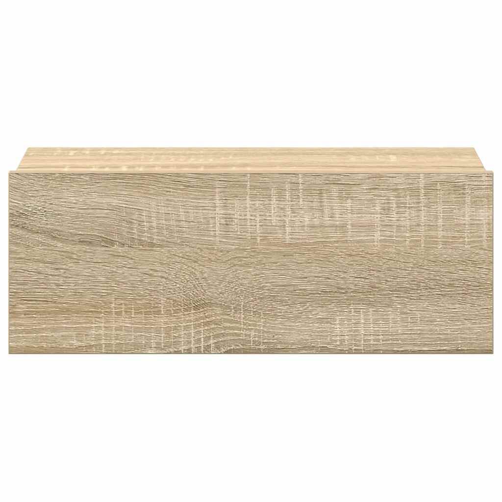 vidaXL Floating Nightstand Sonoma Oak 40x30x15 cm Engineered Wood