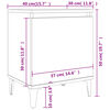 vidaXL Bed Cabinet with Metal Legs Brown Oak 40x30x50 cm