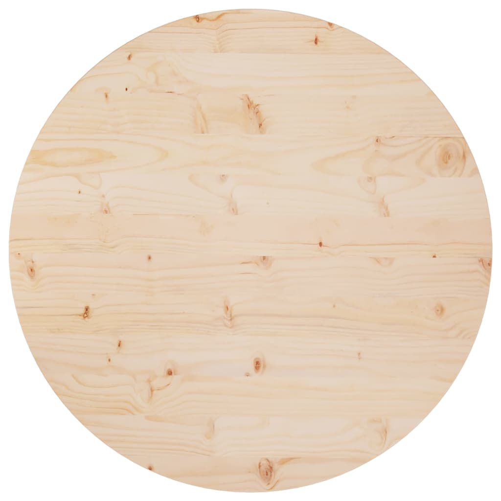 vidaXL Table Top Ø80x2.5 cm Solid Wood Pine