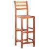 vidaXL Bar Chairs 2 pcs Solid Acacia Wood