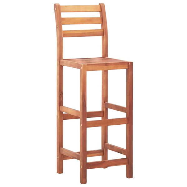 vidaXL Bar Chairs 2 pcs Solid Acacia Wood