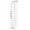 vidaXL Wall-mounted Wine Rack for 10 Bottles Black Metal